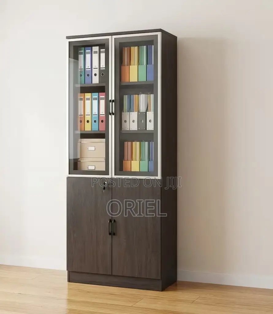 Office Cabinet : 2-Door Wooden Office Files Storage Cabinet