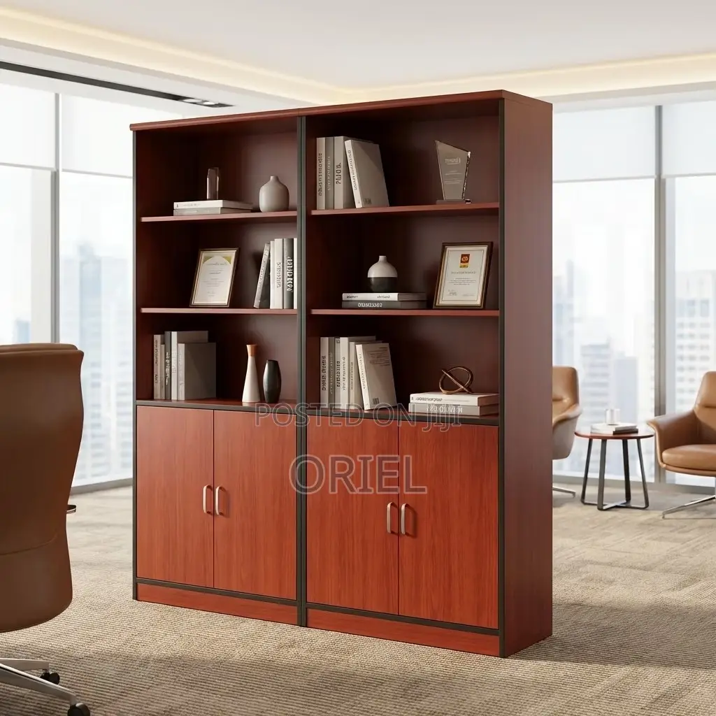Office Cabinet : 2-Door Wooden Office Files Storage Cabinet