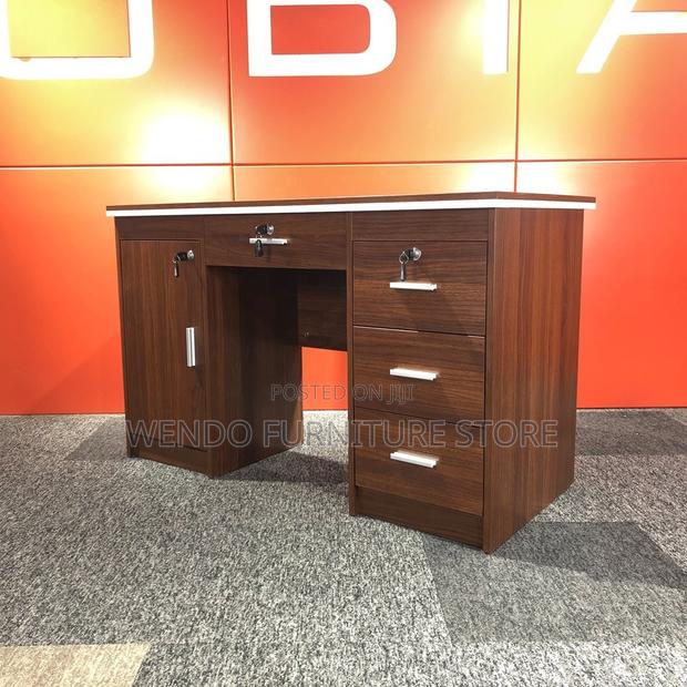 Office Desk; 1200mm Wooden Desks With Lockable Drawers