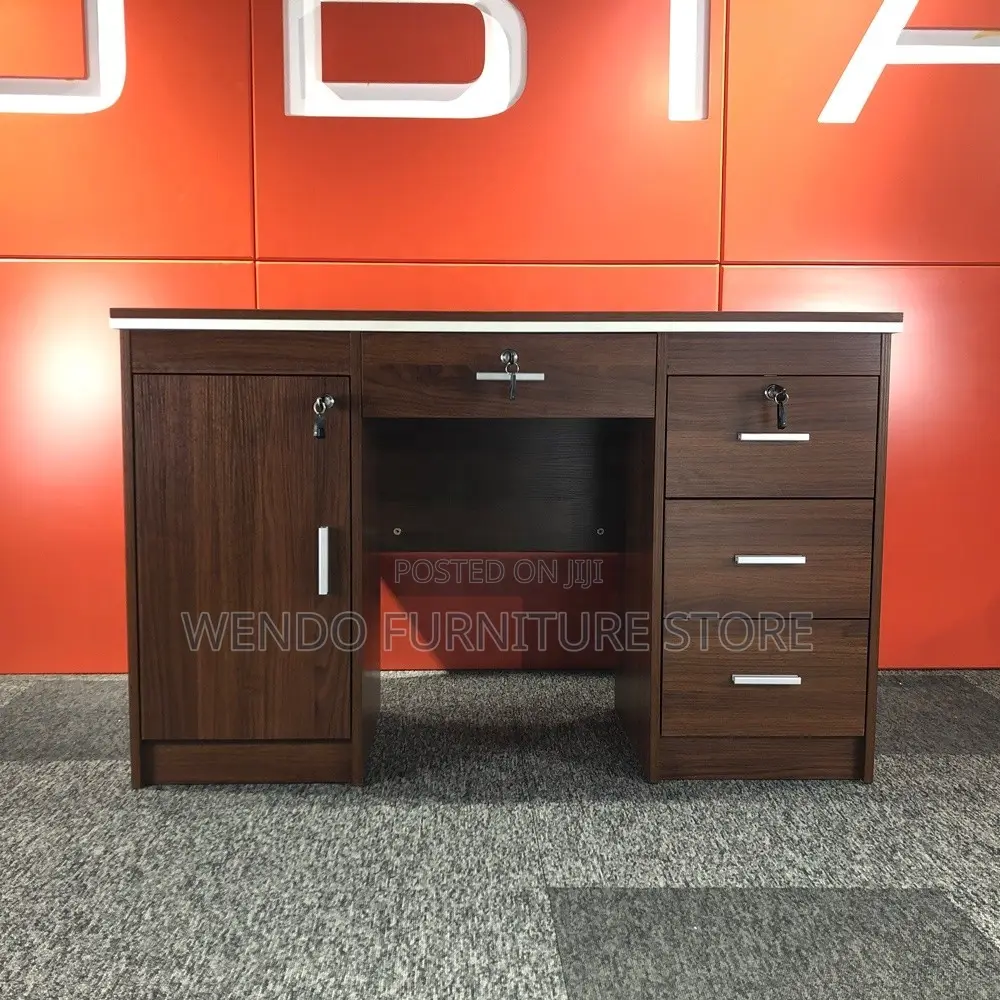 Office Desk; 1200mm Wooden Desks With Lockable Drawers