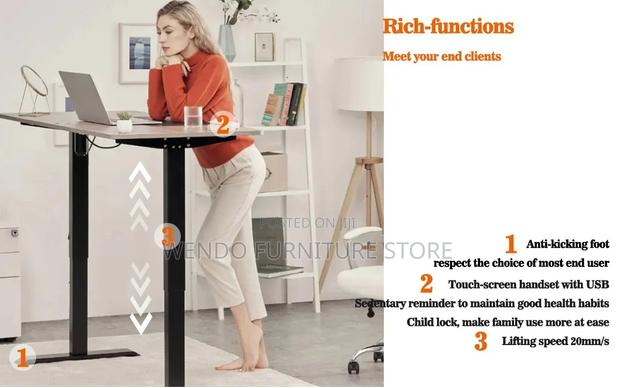 Office Desk; Content Creators Adjustable Electric Pc Table - thumbnail 4