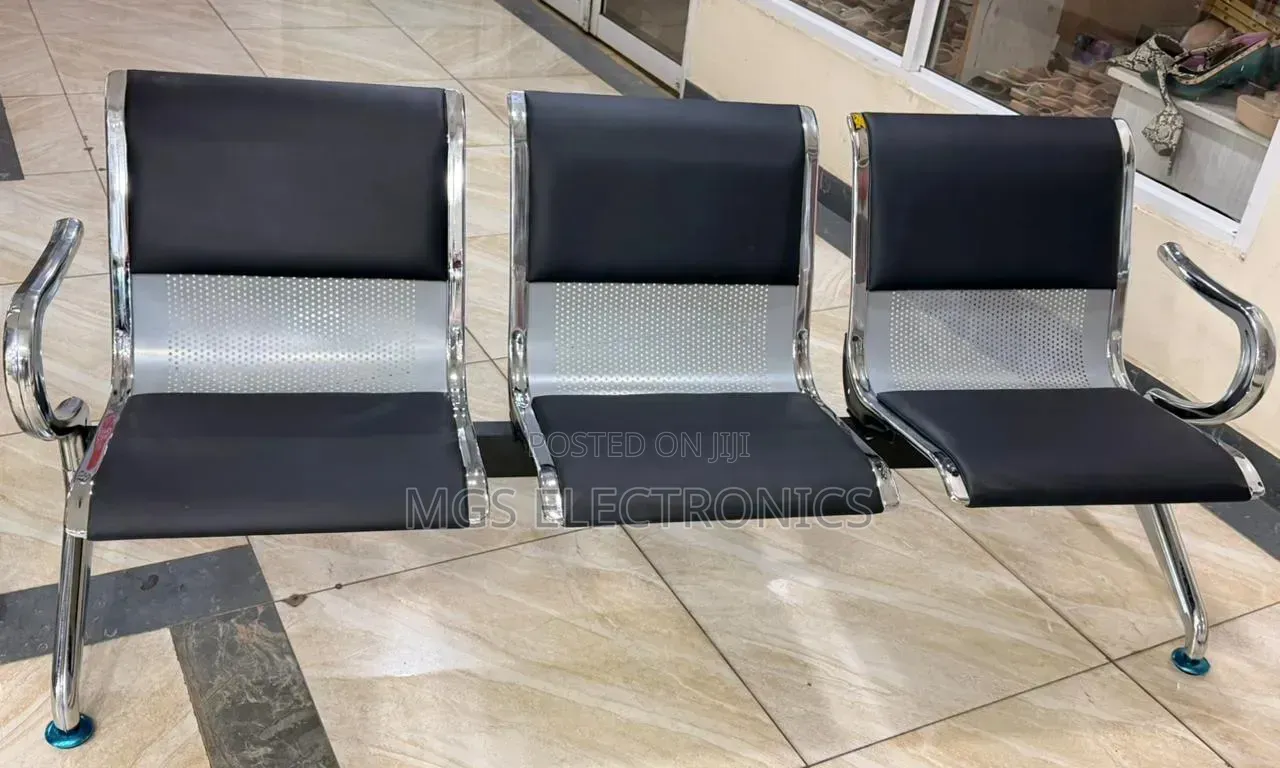 *3-Link Padded Metallic Office Waiting Bench*