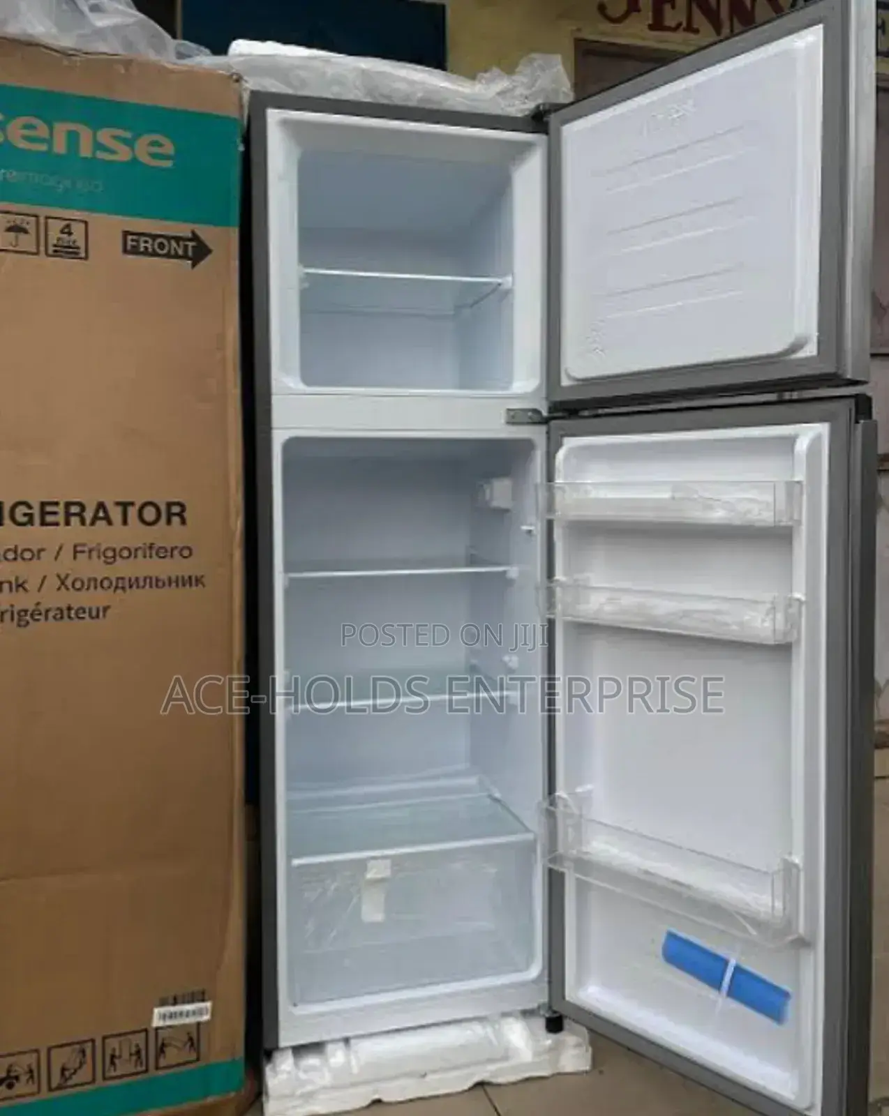Hisense Double Door Fridge 154 Litres - Ref154dr (Grey Silver)