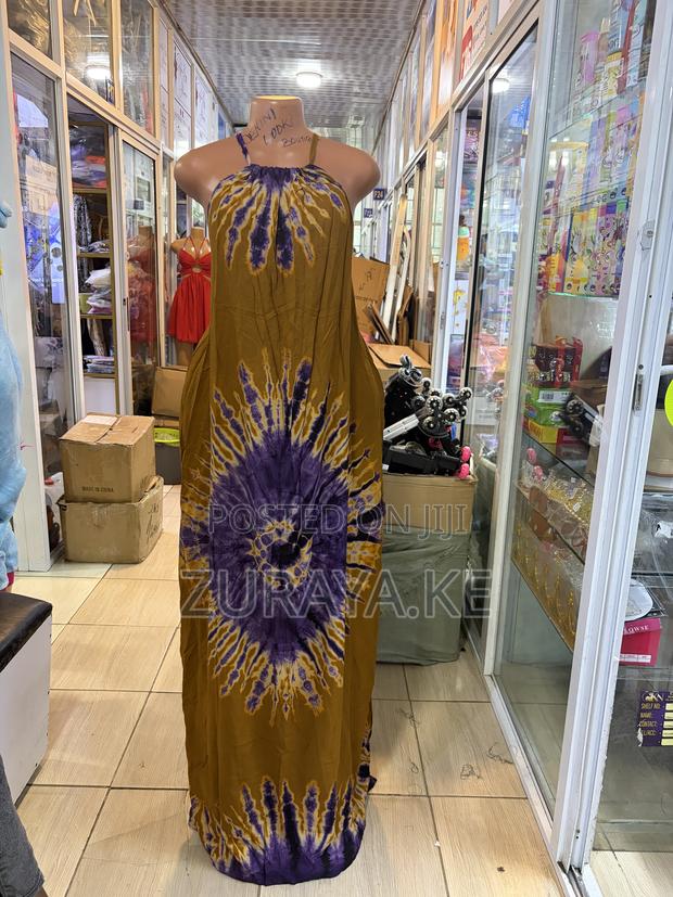 Backless Dera-With Inbuilt Bra Mustard With a Flower - thumbnail 2