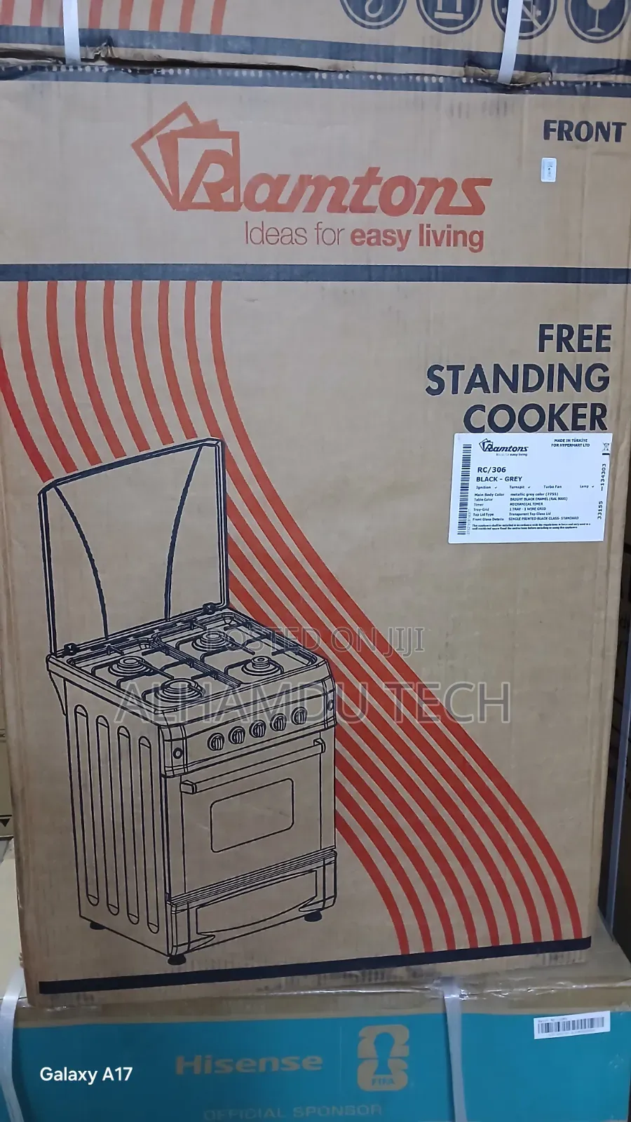 Ramtons 57 by 57 Standing Cooker