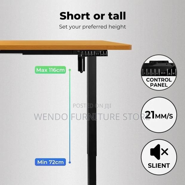 Office Table; Electric Height Adjustable Workstation Desk - thumbnail 4