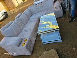 L Seater Plus Marble Top Table