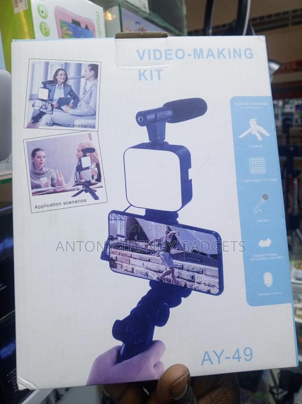 Ay-49 Video Making Kit With Mic Led Light And Tripod