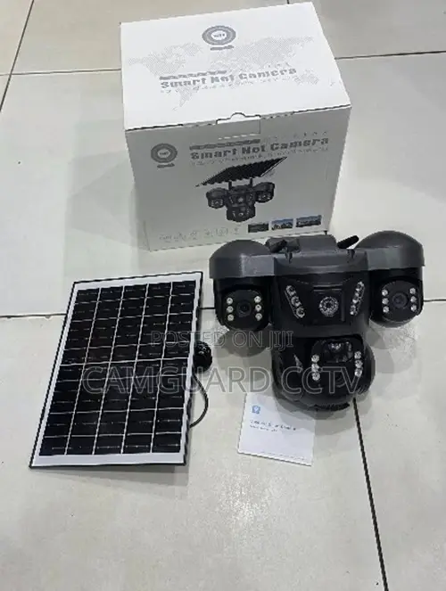 Triple Lens Solar Wifi Camera V380 PTZ Camera With Color Night Vision