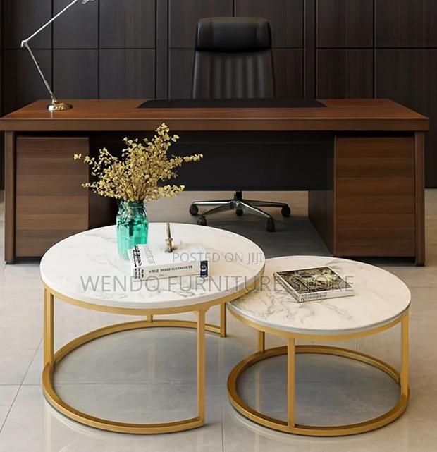 Coffee Table; Round General Marble Coffee Table - main view