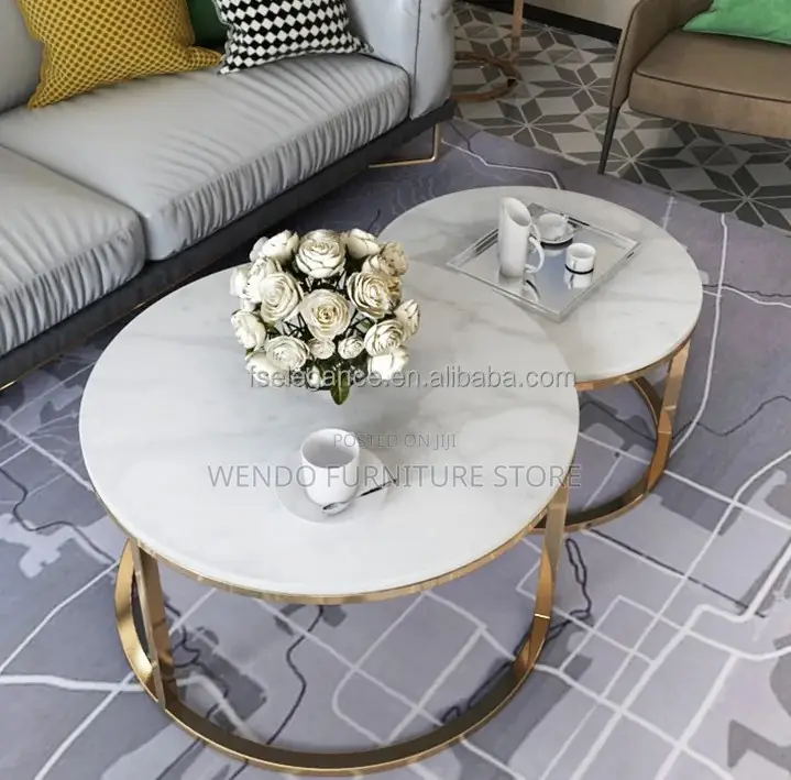 Coffee Table; Round General Marble Coffee Table
