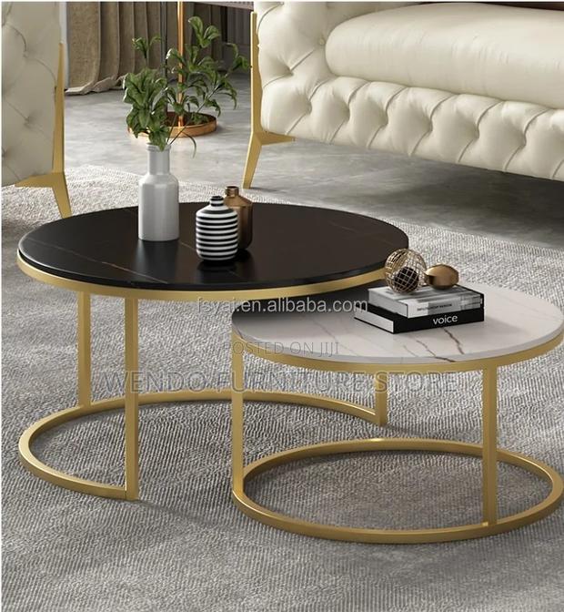 Coffee Table; Round General Marble Coffee Table - thumbnail 3