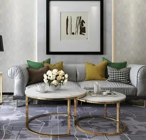 Coffee Table; Round General Marble Coffee Table