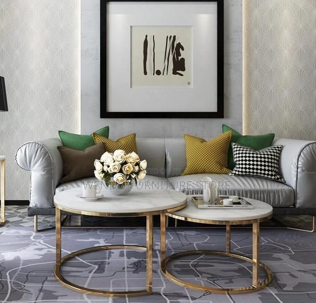 Coffee Table; Round General Marble Coffee Table - thumbnail 4