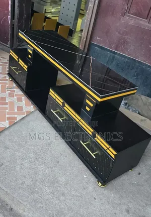 Executive Tv Stand With Marble Coating and Light at 8500