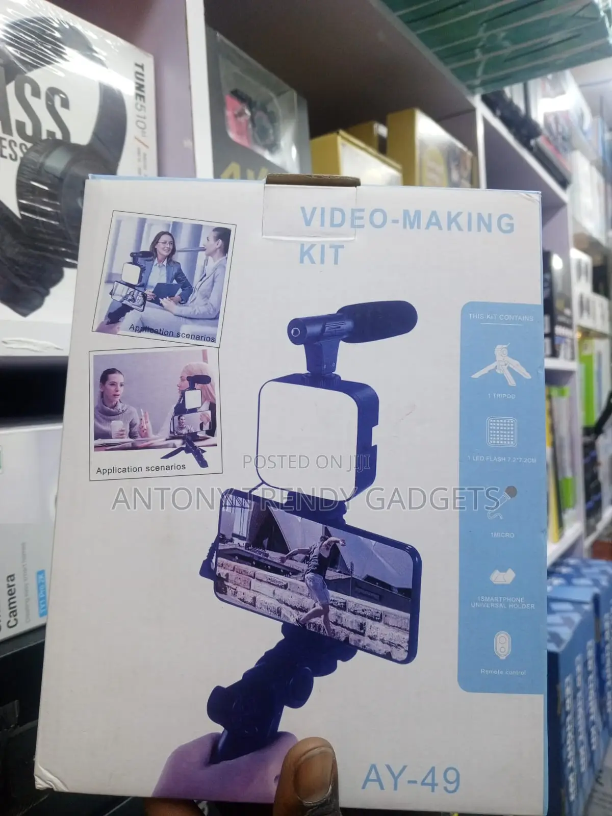 Ay-49 Mobile Video Recording Kit With Bluetooth Remote