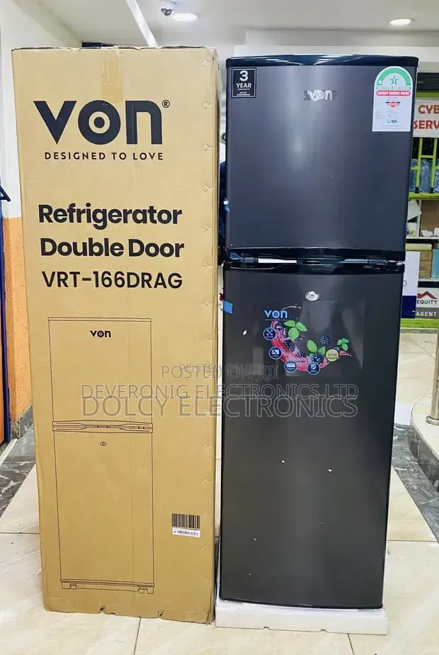 Von 166 Litres Double Door Refrigerator