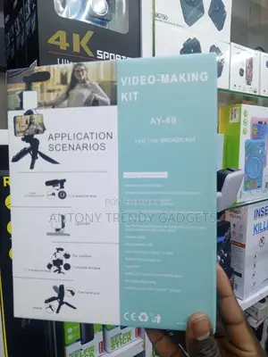 Ay-49 Smartphone Vlogger Kit With Microphone And Light