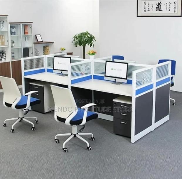 Office Workstation; Four Users MDF Office Desk Station - thumbnail 2