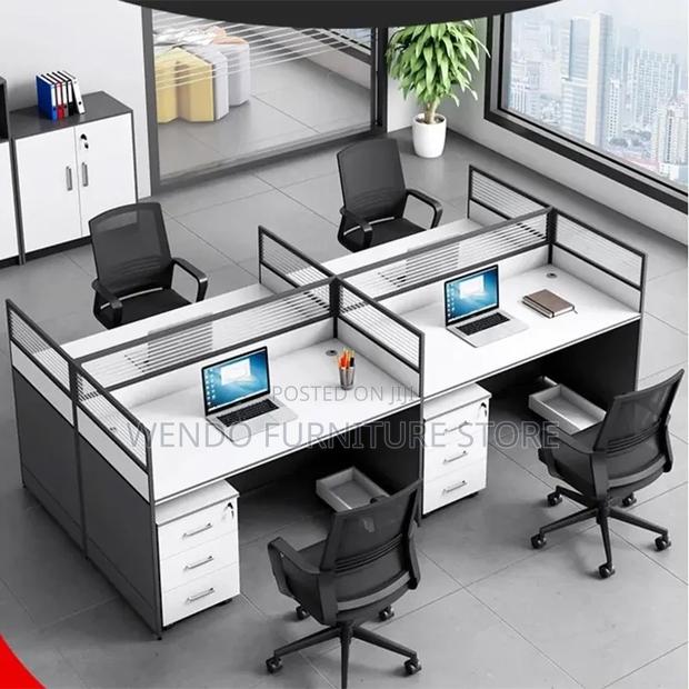 Office Workstation; Four Users MDF Office Desk Station - thumbnail 5