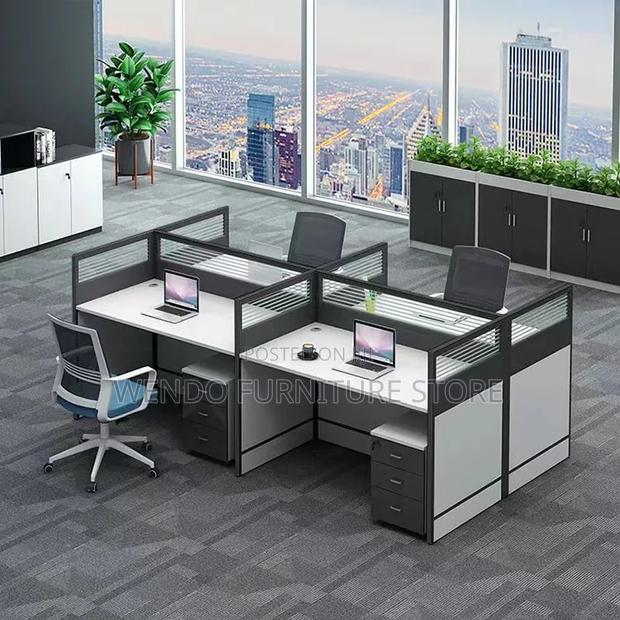Office Workstation; Four Users MDF Office Desk Station - thumbnail 6