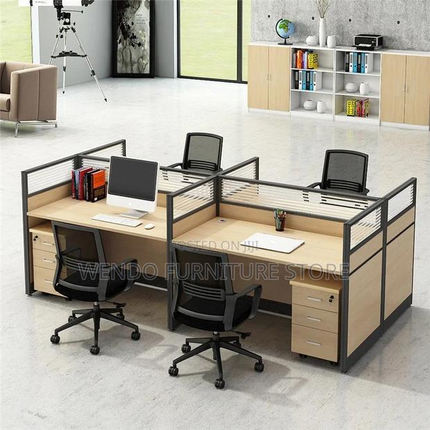 Office Workstation; Four Users MDF Office Desk Station - thumbnail 9