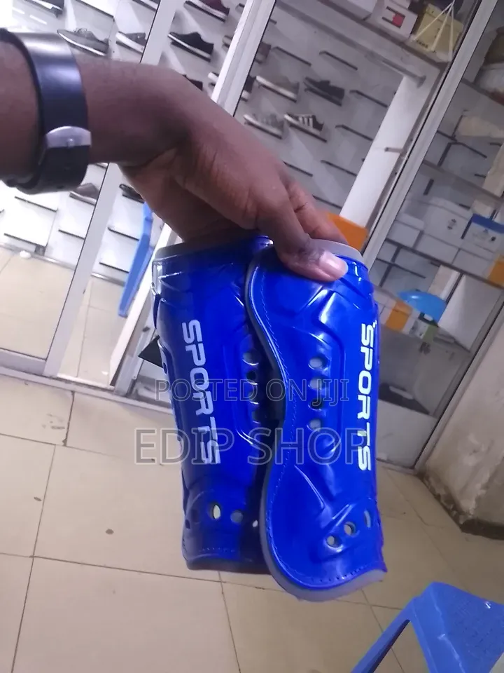 Blue Football Shin Guards