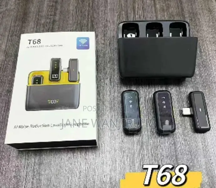 T68 Smart Noise Cancellation Microphone – Clear Voice Recording
