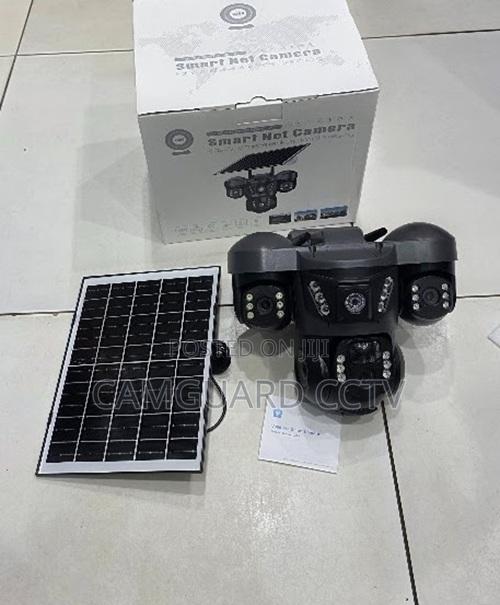 Outdoor Solar Powered V380 Pro Camera – Triple Lens Smart Tracking
