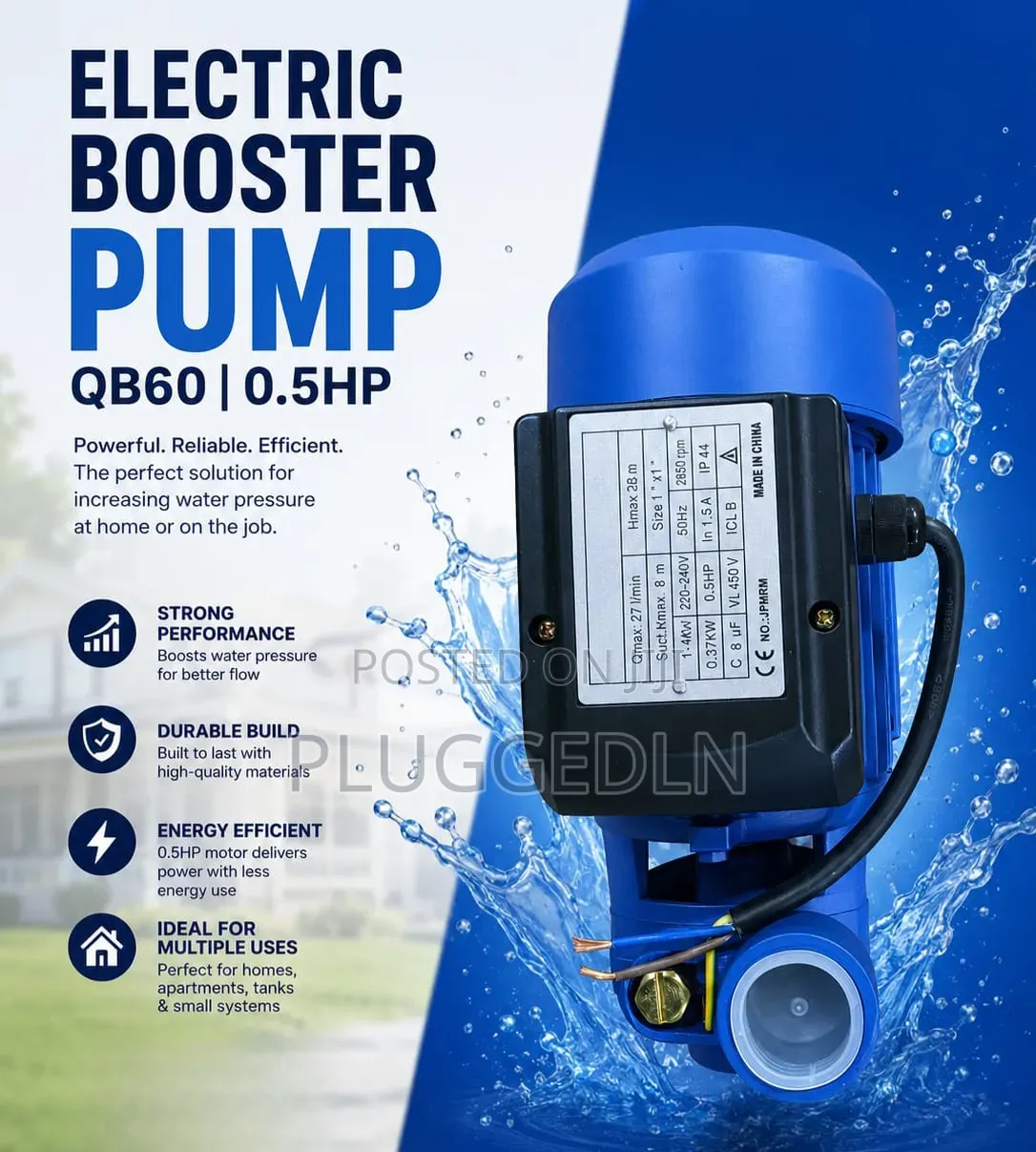 0.5hp Electric Booster Pump