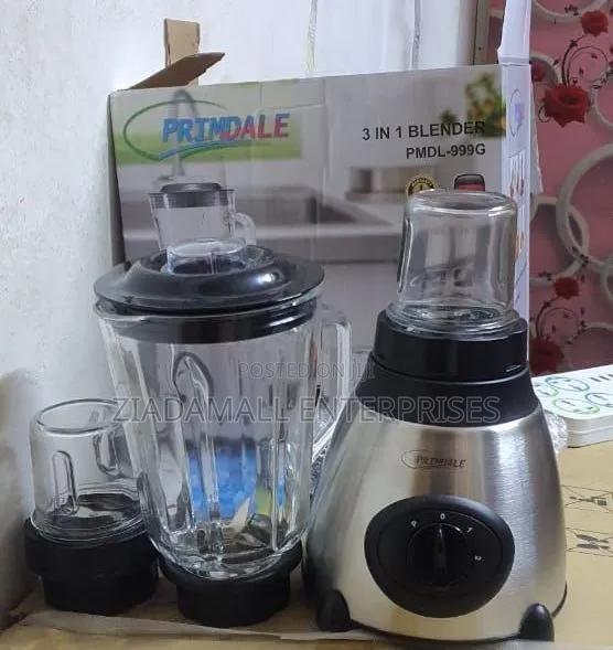Primdale 3-in-1 Blender With Durable Glass Jar – Blend, Grind Mix