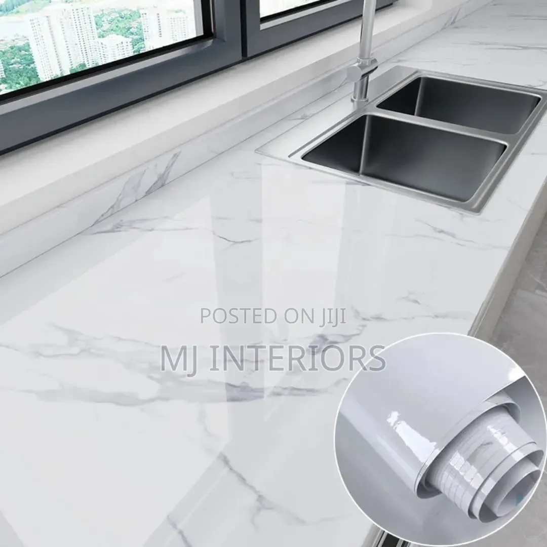 Thick Marble Effect Adhesive Contact Paper