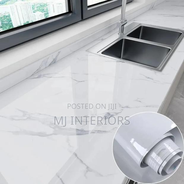 Thick Marble Effect Adhesive Contact Paper