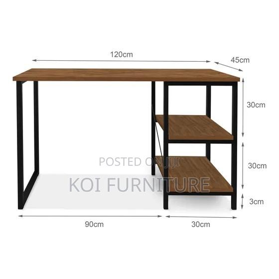 Office Chair : 1.2m Metallic Frame Computer Desk - thumbnail 3