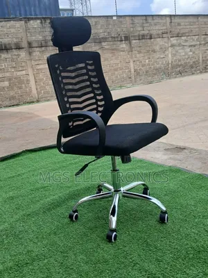 Office Chair With Headrest, Adjustable Height