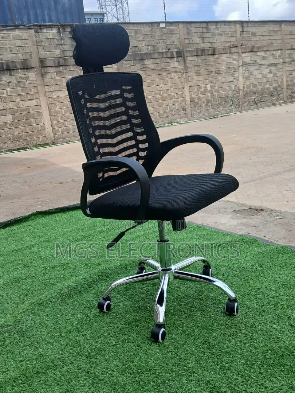 Office Chair With Headrest, Adjustable Height