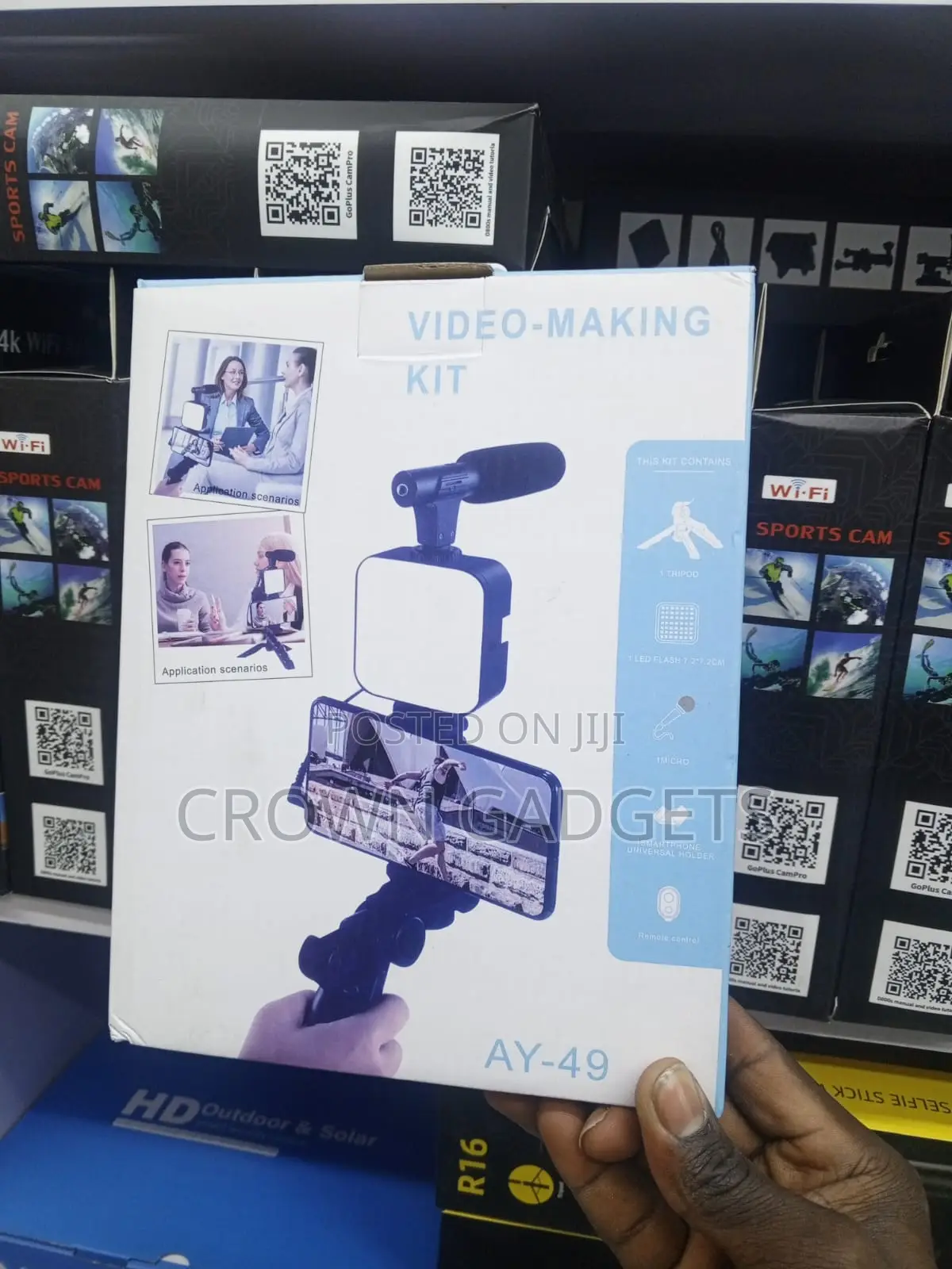 Ay-49 Professional Video Kit With Led Light And Shotgun Mic