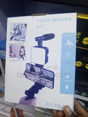 Ay-49 Professional Video Kit With Led Light And Shotgun Mic