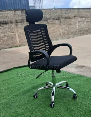 Office Chair With Headrest, Rotates 360°