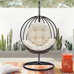 Home Chairs; Hammock Chair With Leather Tuffed Backrest