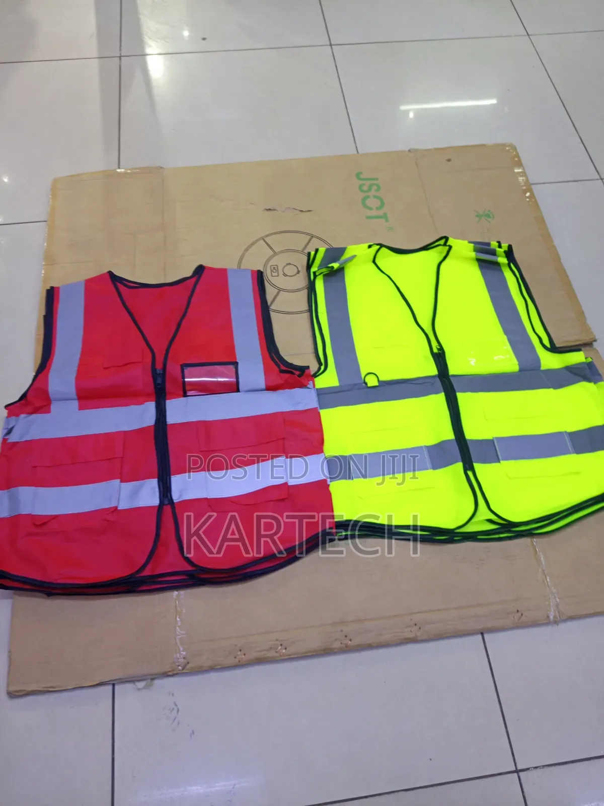 Road Safety Reflector Jackets With Zipper And Pockets
