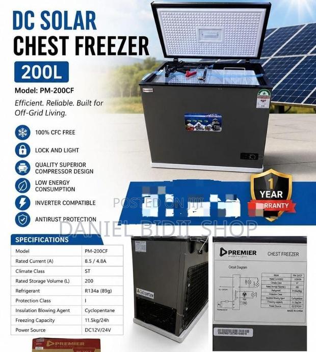 Dc Solar Chest Freezer 200ltrs 12v 24volts
