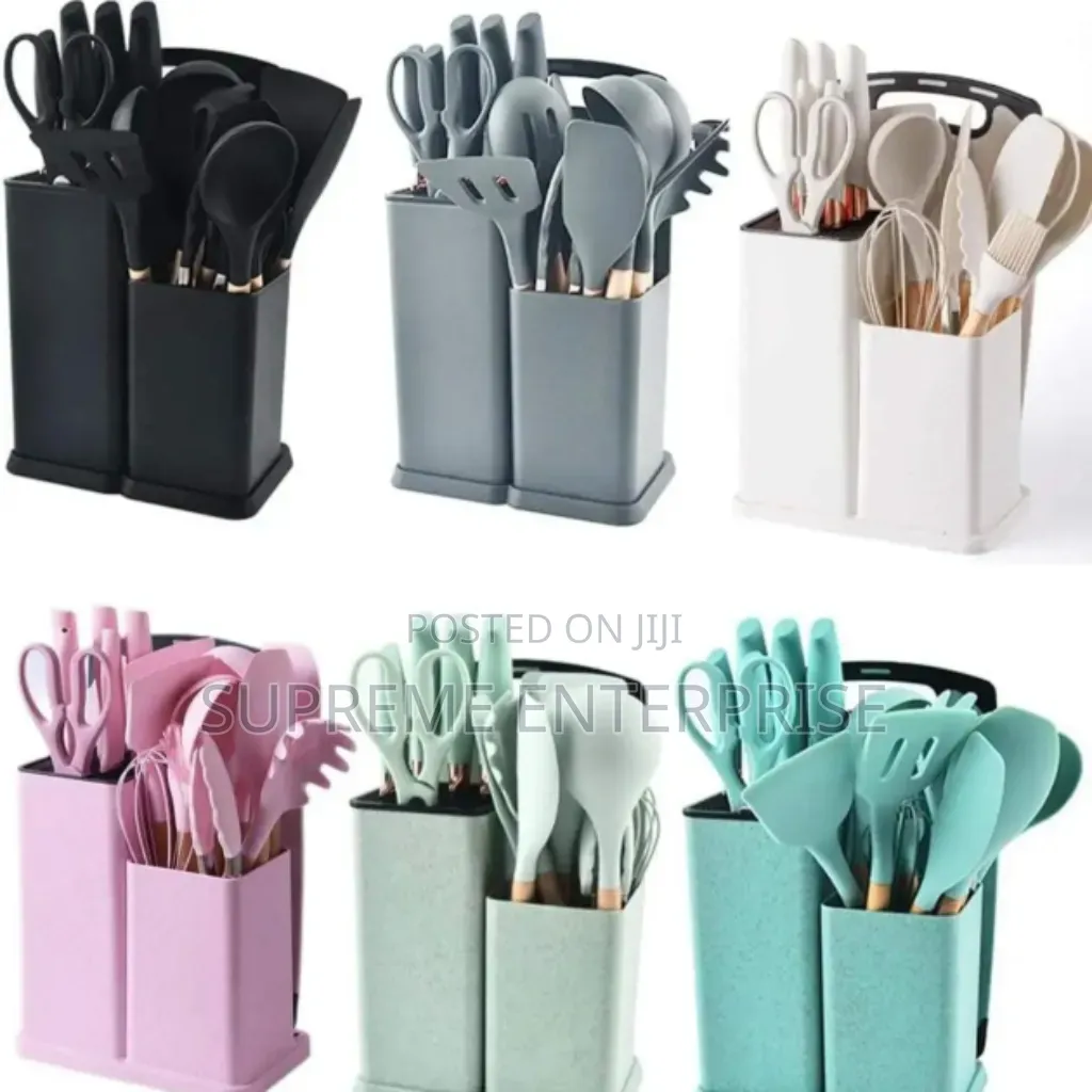 19pcs Silicone Spoons 
Consists
Silicon's Spoon
 
Chopping Board