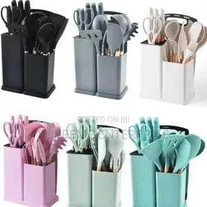 19pcs Silicone Spoons 
Consists
Silicon's Spoon
 
Chopping Board