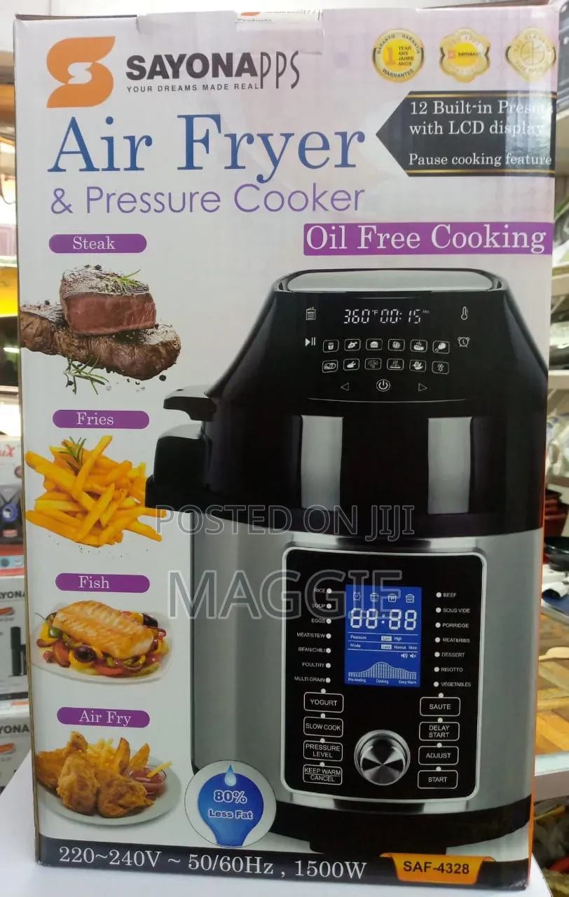 Air Fryer and Pressure Cooker Oil Free Cooking