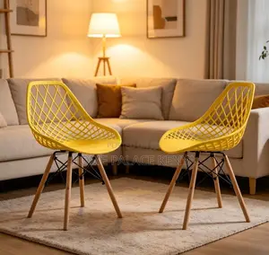 Balcony Chair: Yellow Patio Armchair in Durable Pp Plastic