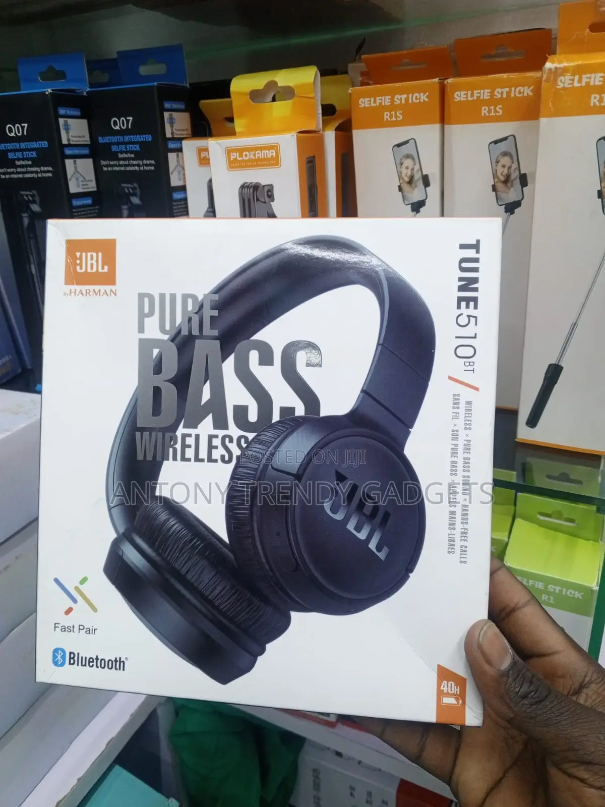 JBL Tune 510bt Rechargeable Bluetooth Headphones Black