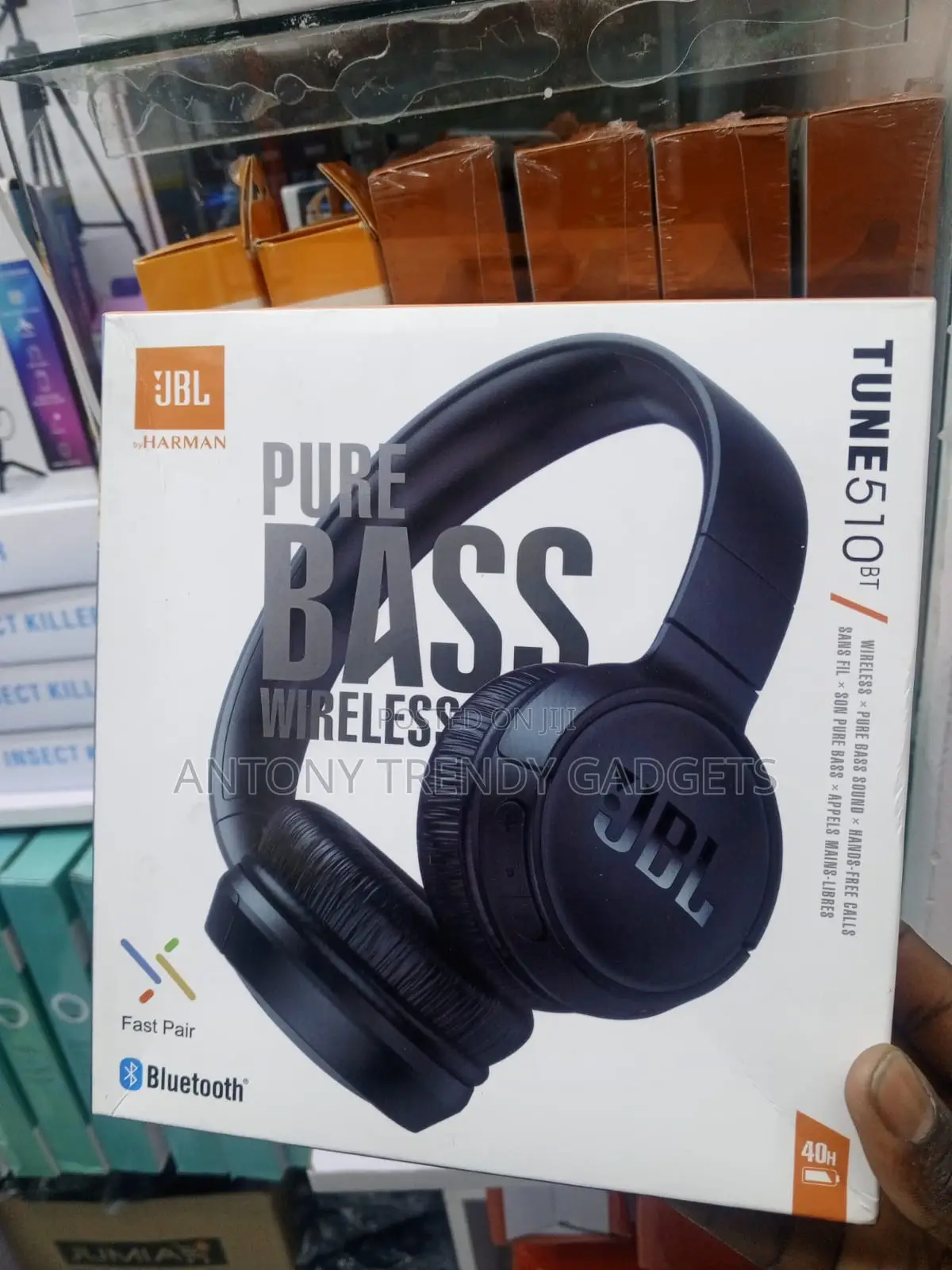 JBL Tune 510bt Rechargeable Bluetooth Headphones Black
