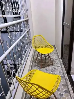 Balcony Chair: Yellow Patio Armchair in Durable Pp Plastic