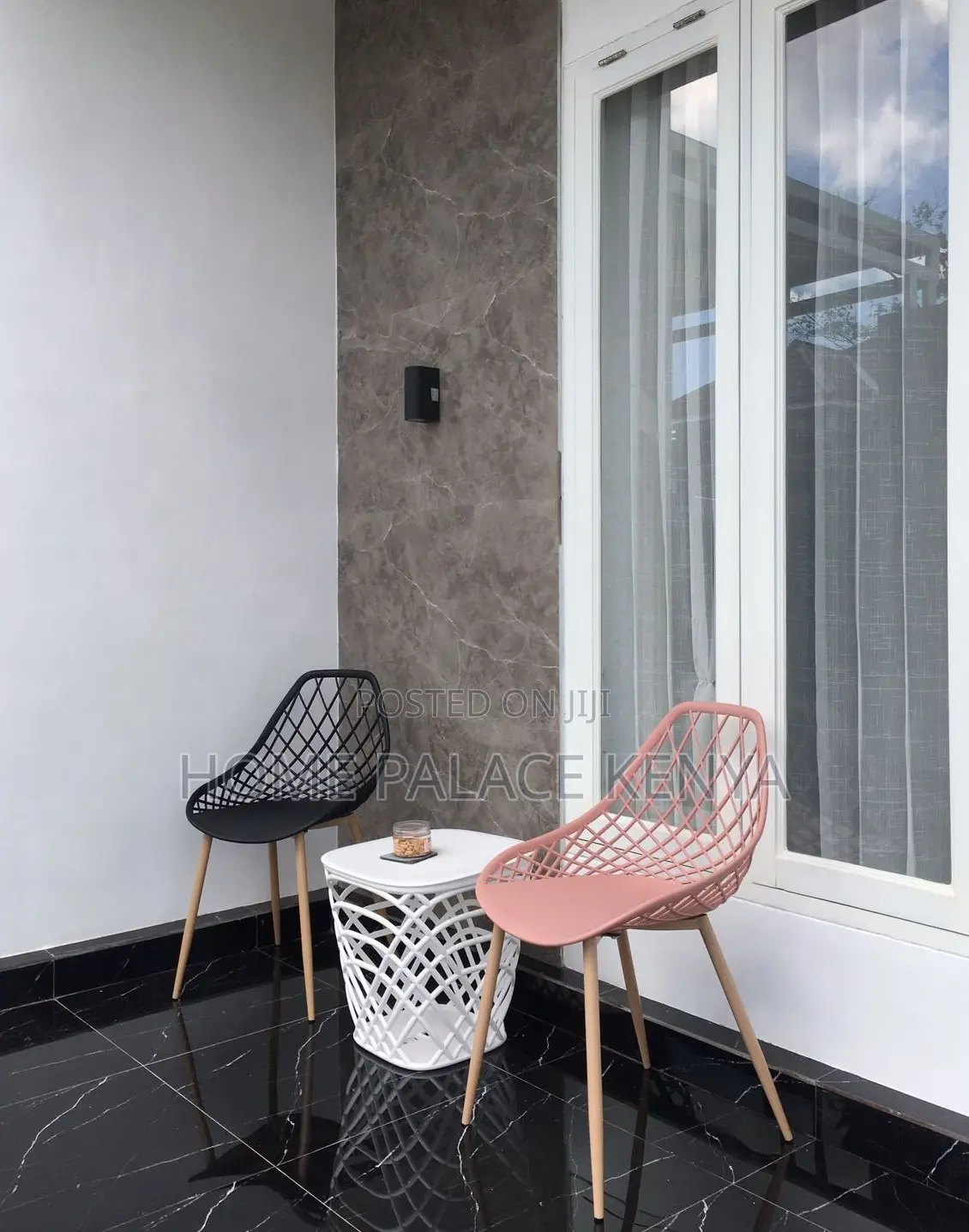 Balcony Chair: Yellow Patio Armchair in Durable Pp Plastic